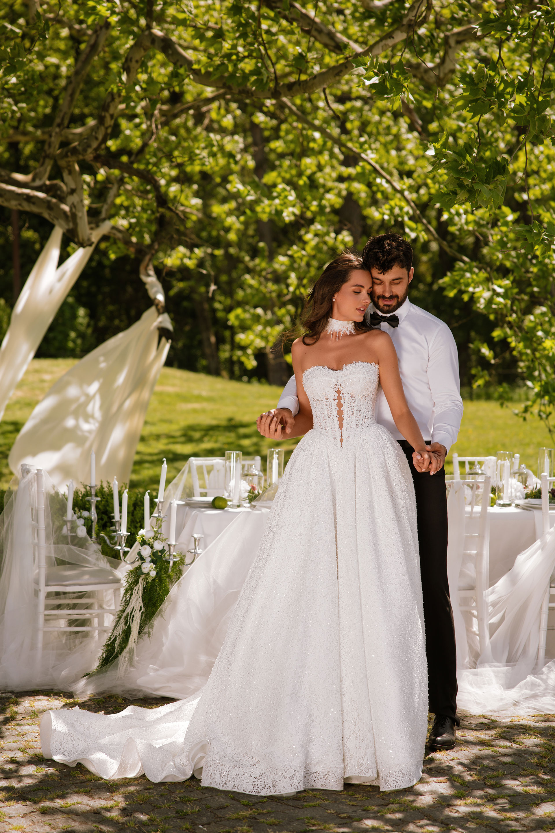 Elegant wedding dress for a bride in Jeddah by TANYA GRIG