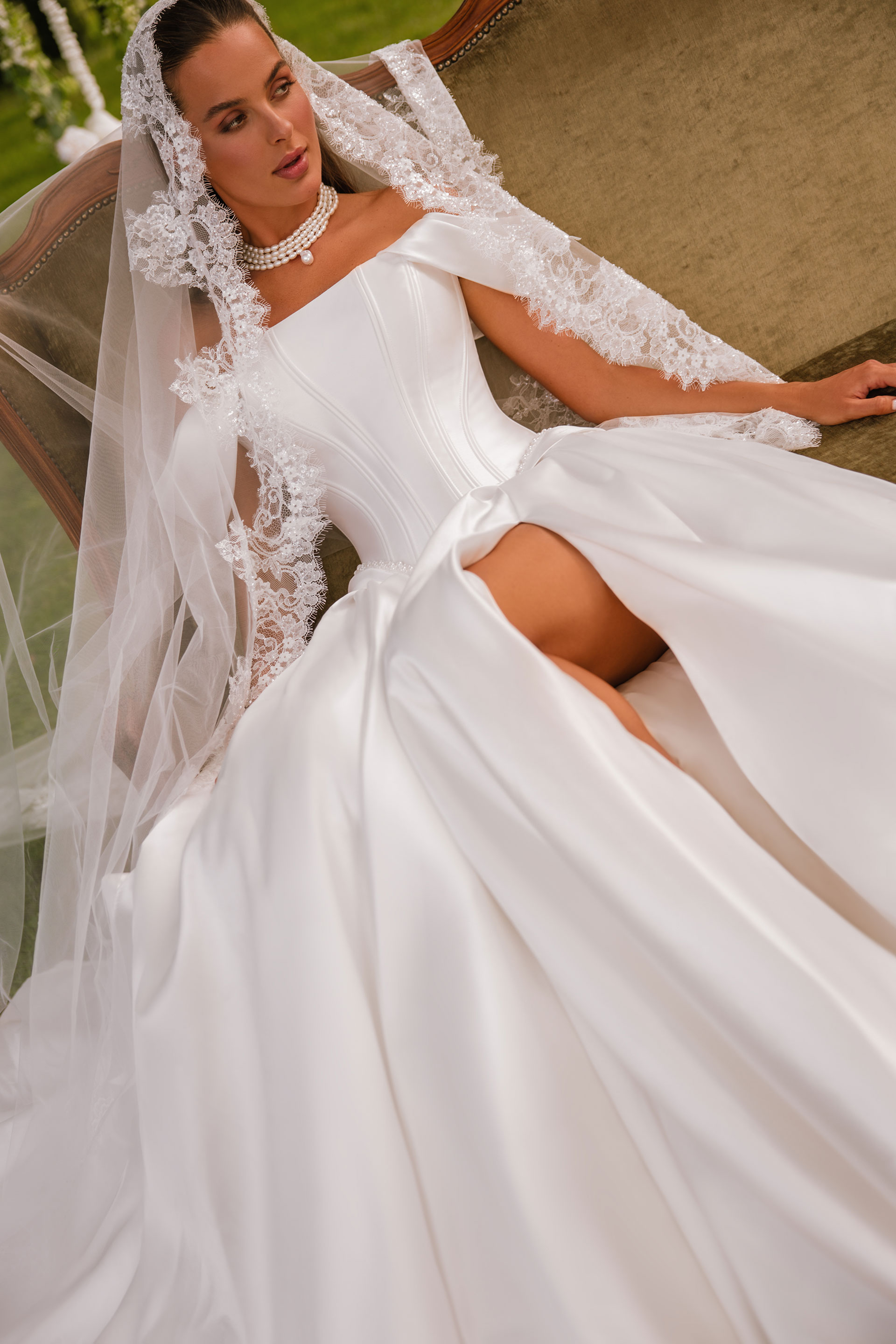 Elegant designer wedding dress for a Riyadh bride by TANYA GRIG